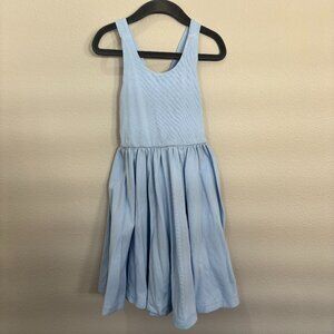 Alice + Ames light blue pinafore dress